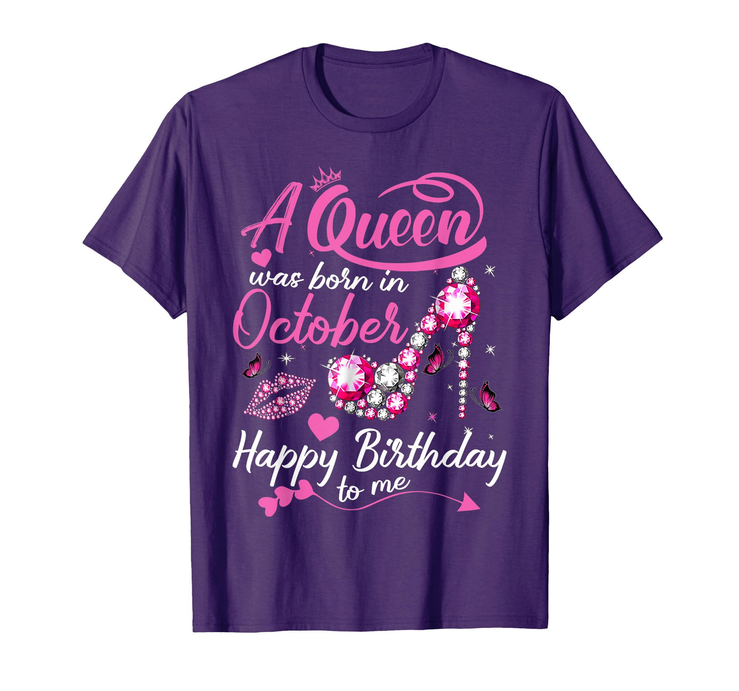 Black Queens are Born in October Shirt Women Birthday Gift T-Shirt