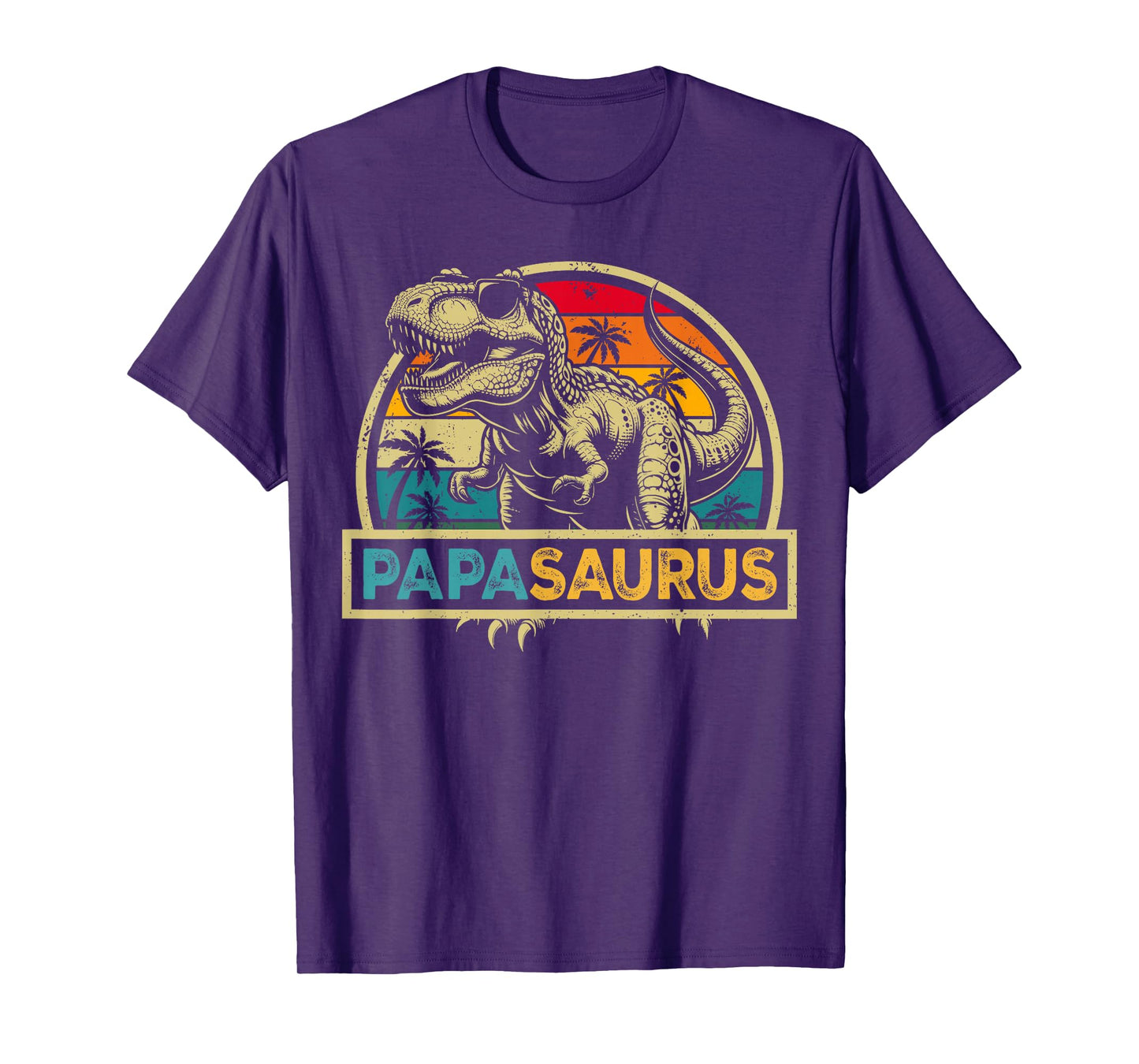 Papasaurus T Rex Dinosaur Papa Saurus Family Matching T-Shirt