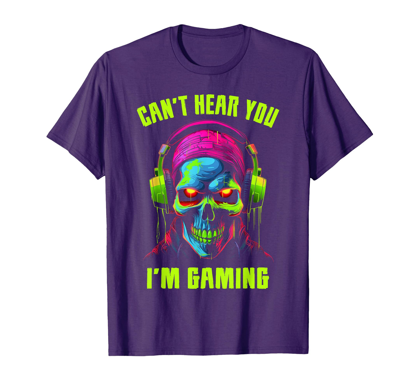 Gamer Shirt for Boys Teens Men Video Gaming Funny Skull T-Shirt