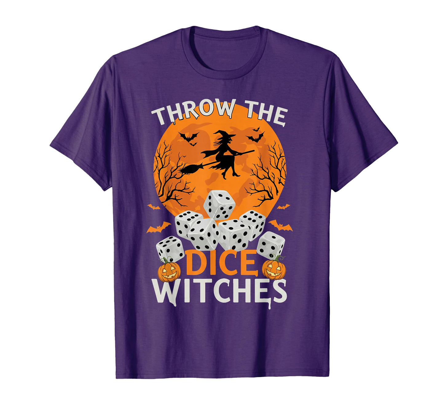 Bunco Halloween Throw The Dice Witches Bunco Game for Women T-Shirt