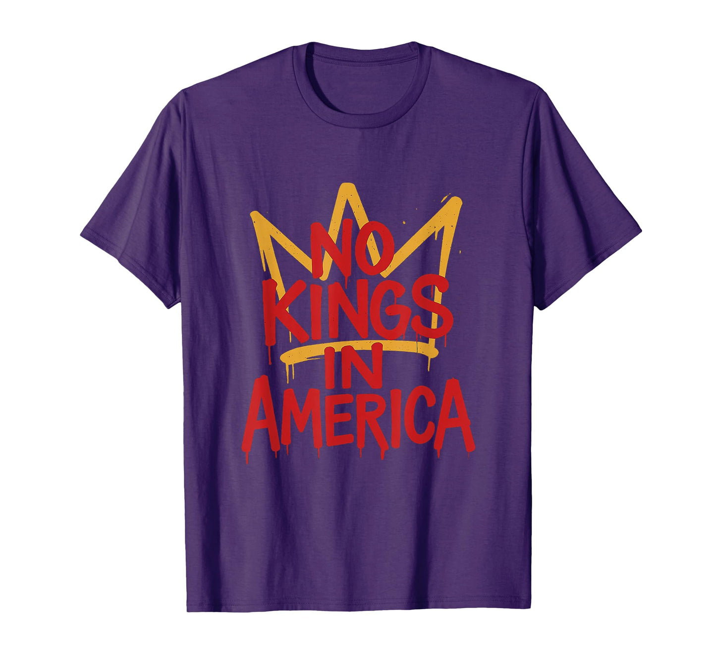 No Kings In America Street Art Pro Democracy Political T-Shirt
