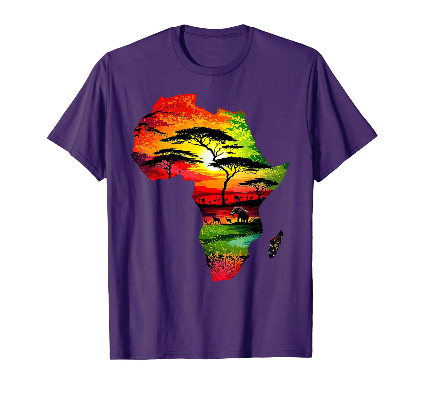 Africa Majestic Safari Animals In Sizzling Continent T-Shirt