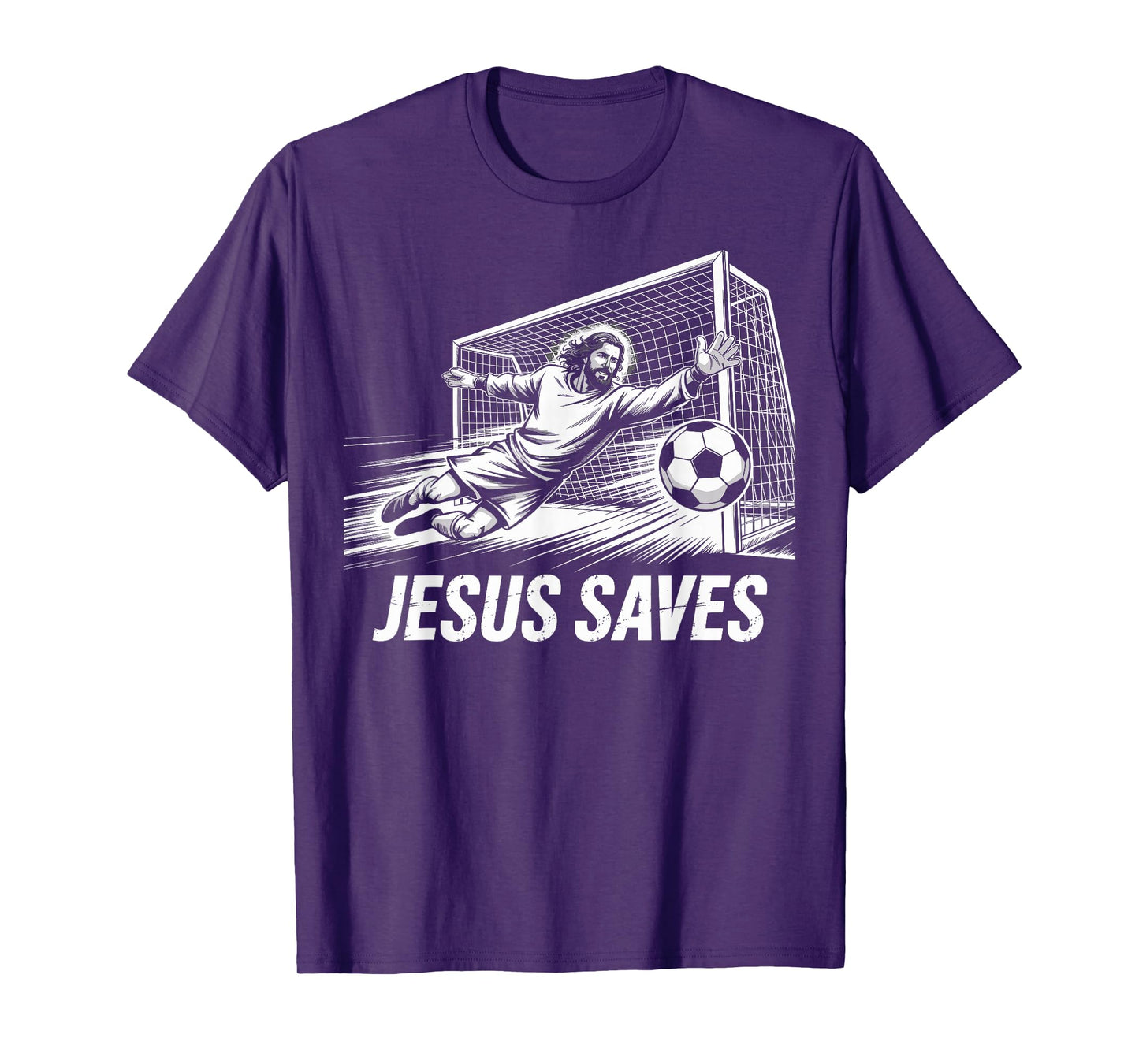 Soccer Goalie Goalkeeper Jesus Saves Christian Soccer Player T-Shirt