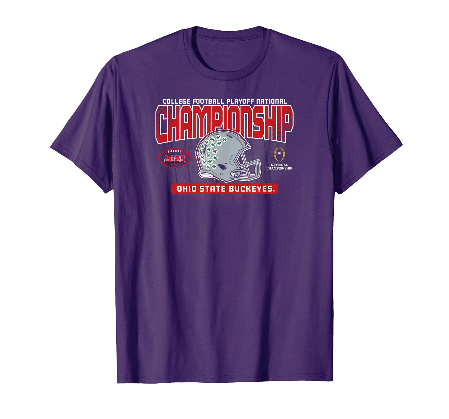 Ohio State Buckeyes National Championship 2025 Helmet Black T-Shirt