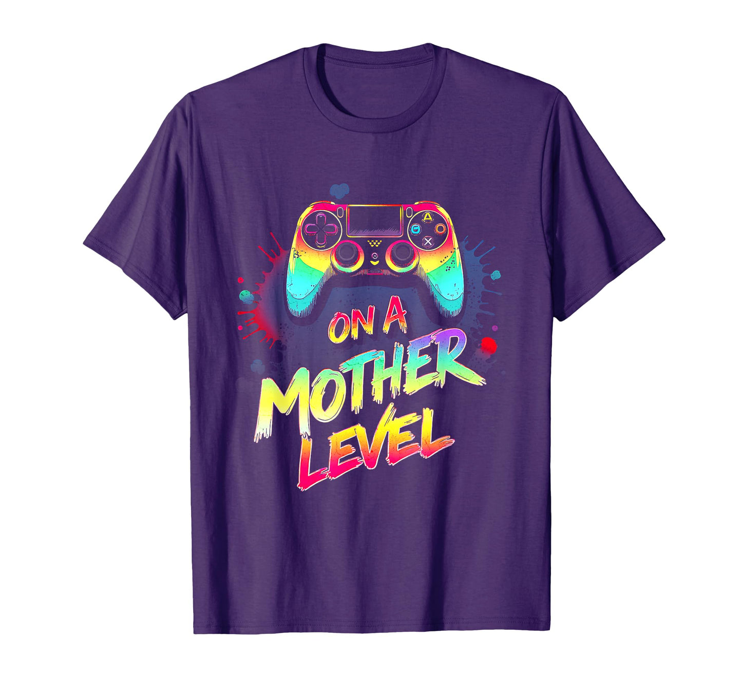 On A Mother Level Up Mothers Day Gamer Mom Retro Controller T-Shirt