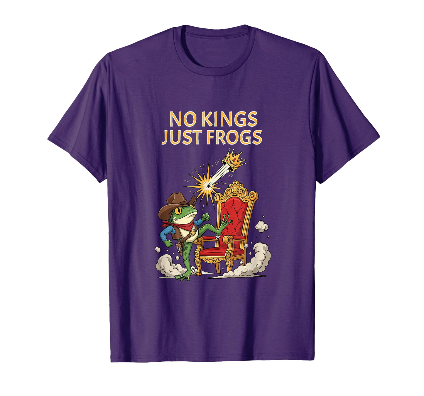 No Kings Just Frogs Funny Portland Frog Protest Men Women T-Shirt