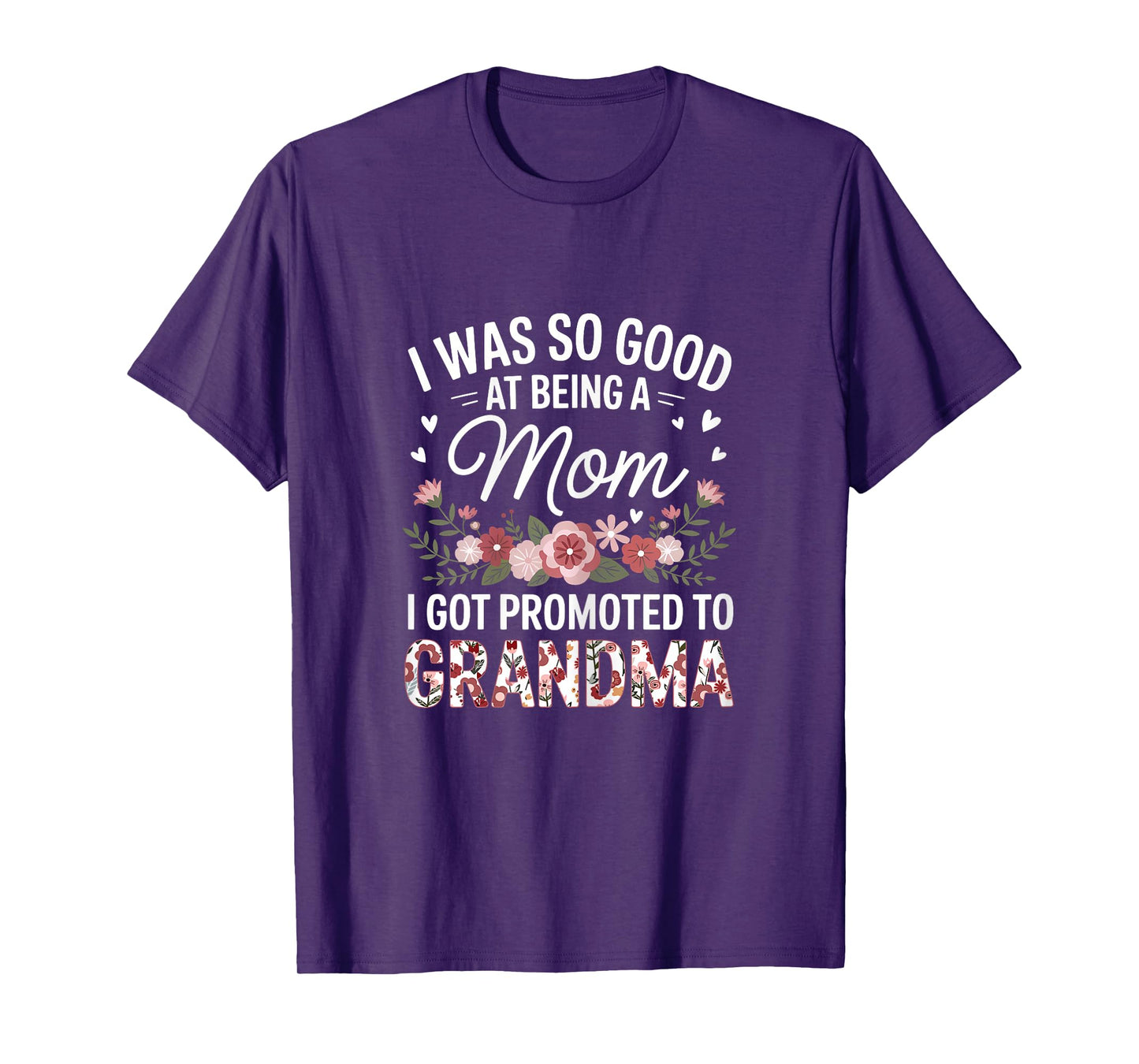 Grandma Art For Mom Women Grandmother Promoted To Grandma T-Shirt