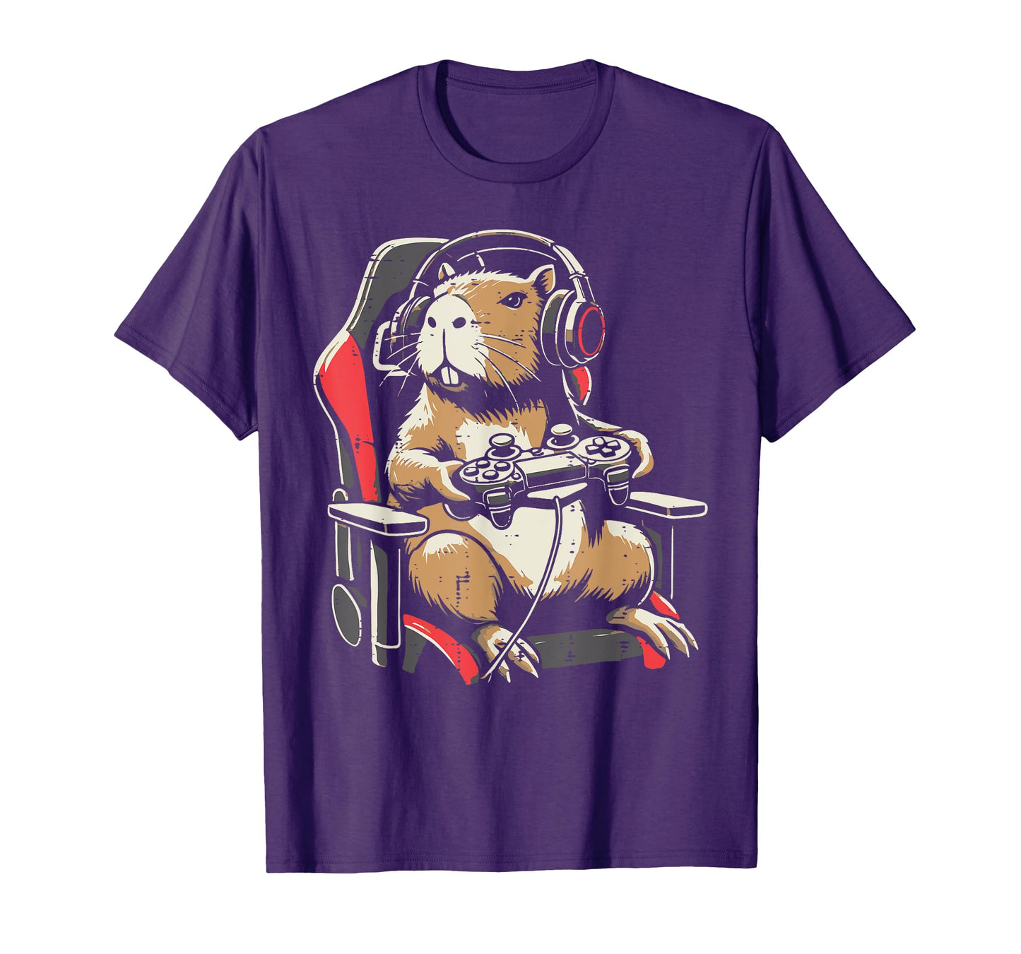 Capybara Gaming Chair Headphones Gamer Capy Men Boys Kids T-Shirt