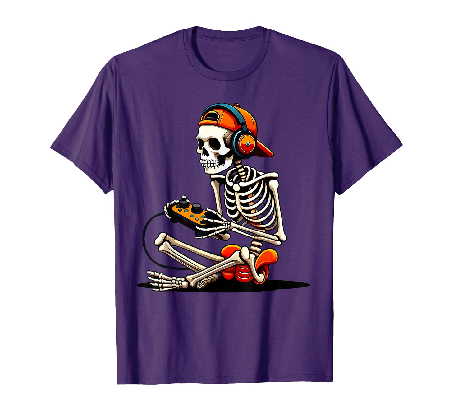 Halloween Skeleton Gamer Video Gaming Funny Gaming Skeleton T-Shirt