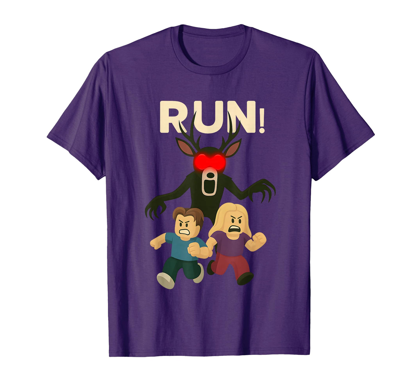 Run Deer in The Forest Kids 99 Nights Halloween Scary Gamer T-Shirt