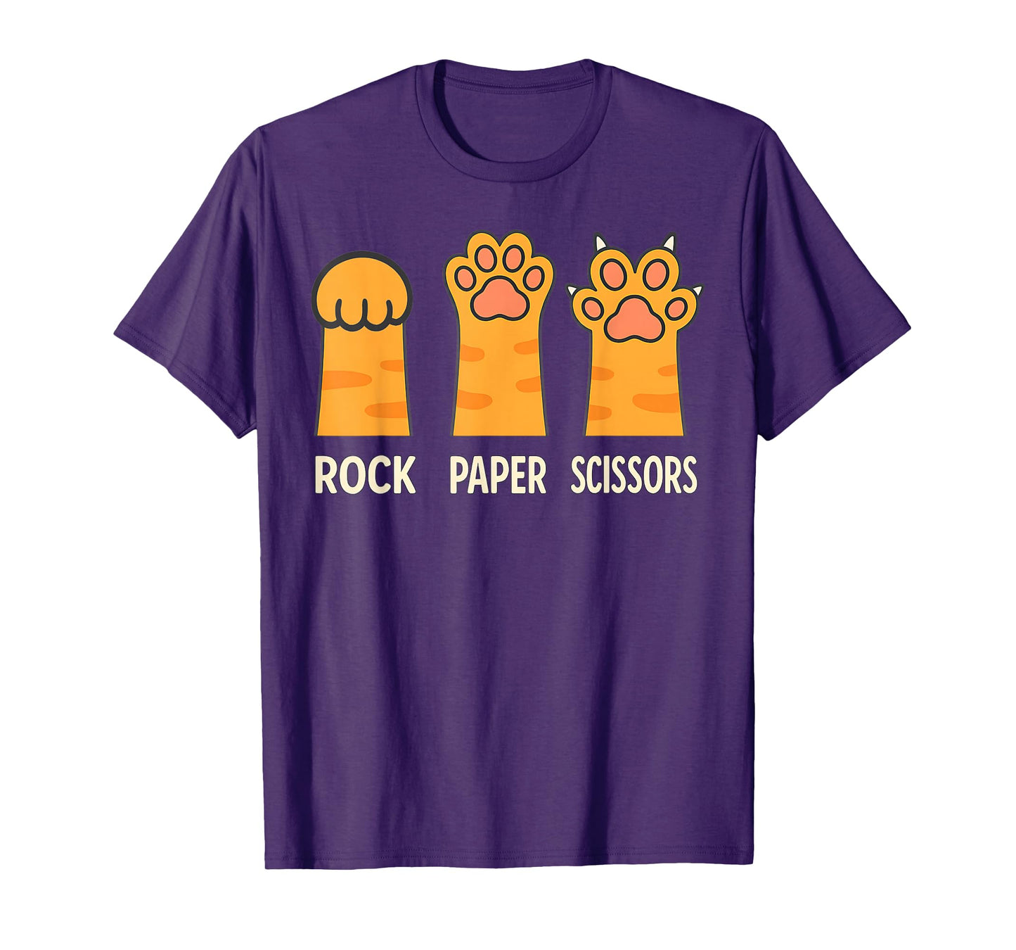 Rock Paper Scissors Cat Paws Funny Kitty Meme for Cat Lovers T-Shirt