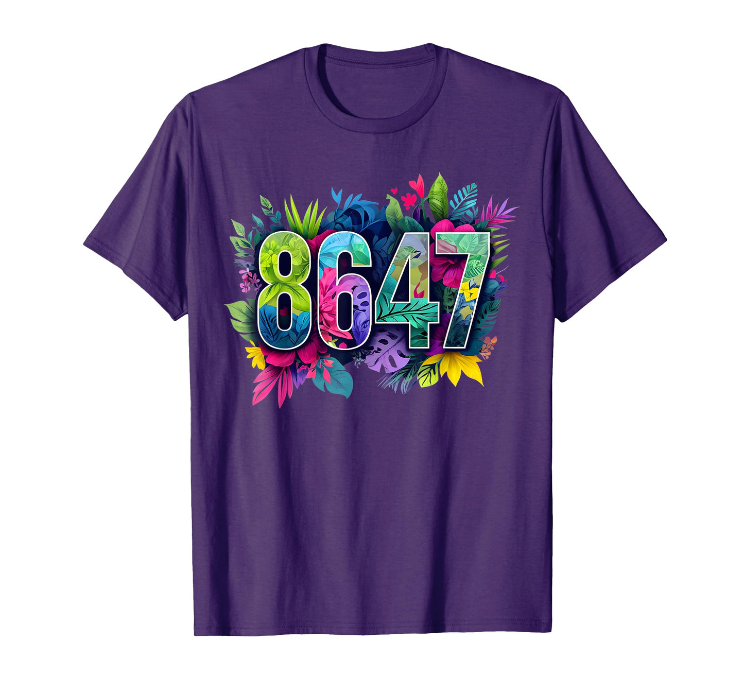 Anti Trump 8647 Floral Resist 86 47 Impeach Trump Impeach 47 T-Shirt