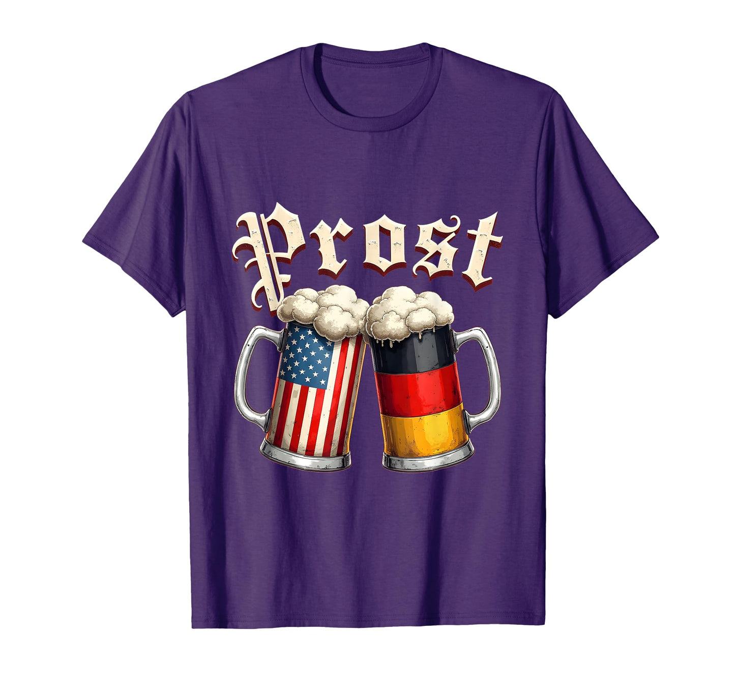 Oktoberfest Drinking Vintage German Flag Prost Beer T-Shirt