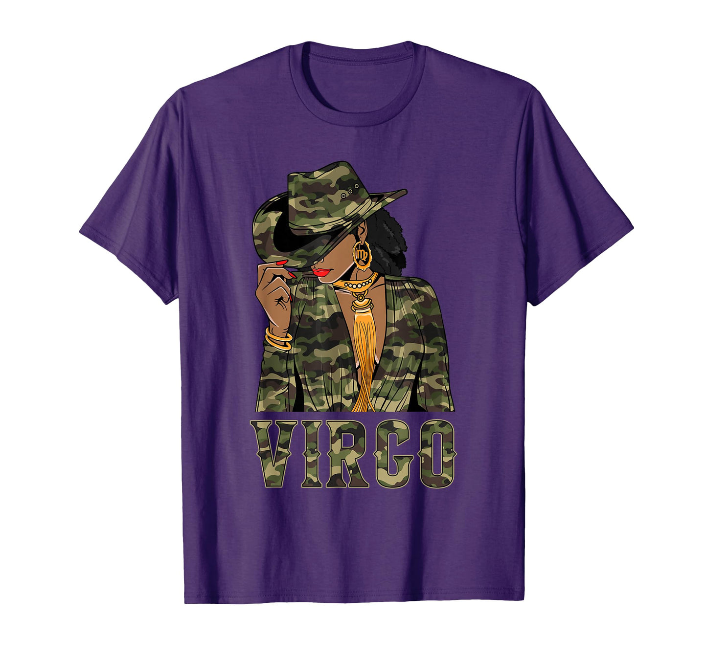 Virgo Black Cowgirl Retro African American Women Zodiac T-Shirt
