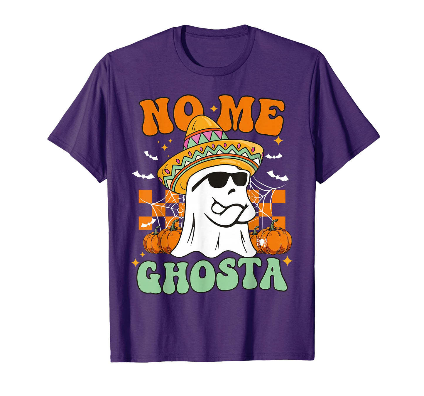 No Me Ghosta Funny Mexican Halloween Ghost Sombrero T-Shirt