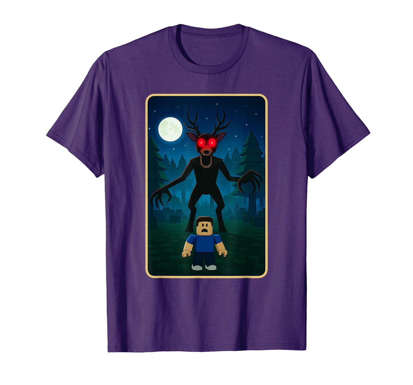 Scary Deer 99 Nights Halloween Gamer in The Forest Kids Meme T-Shirt