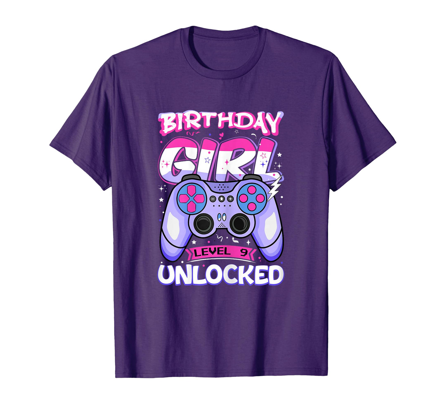9 Year Old Girl Gamer Level Unlocked 9th Birthday Kids T-Shirt