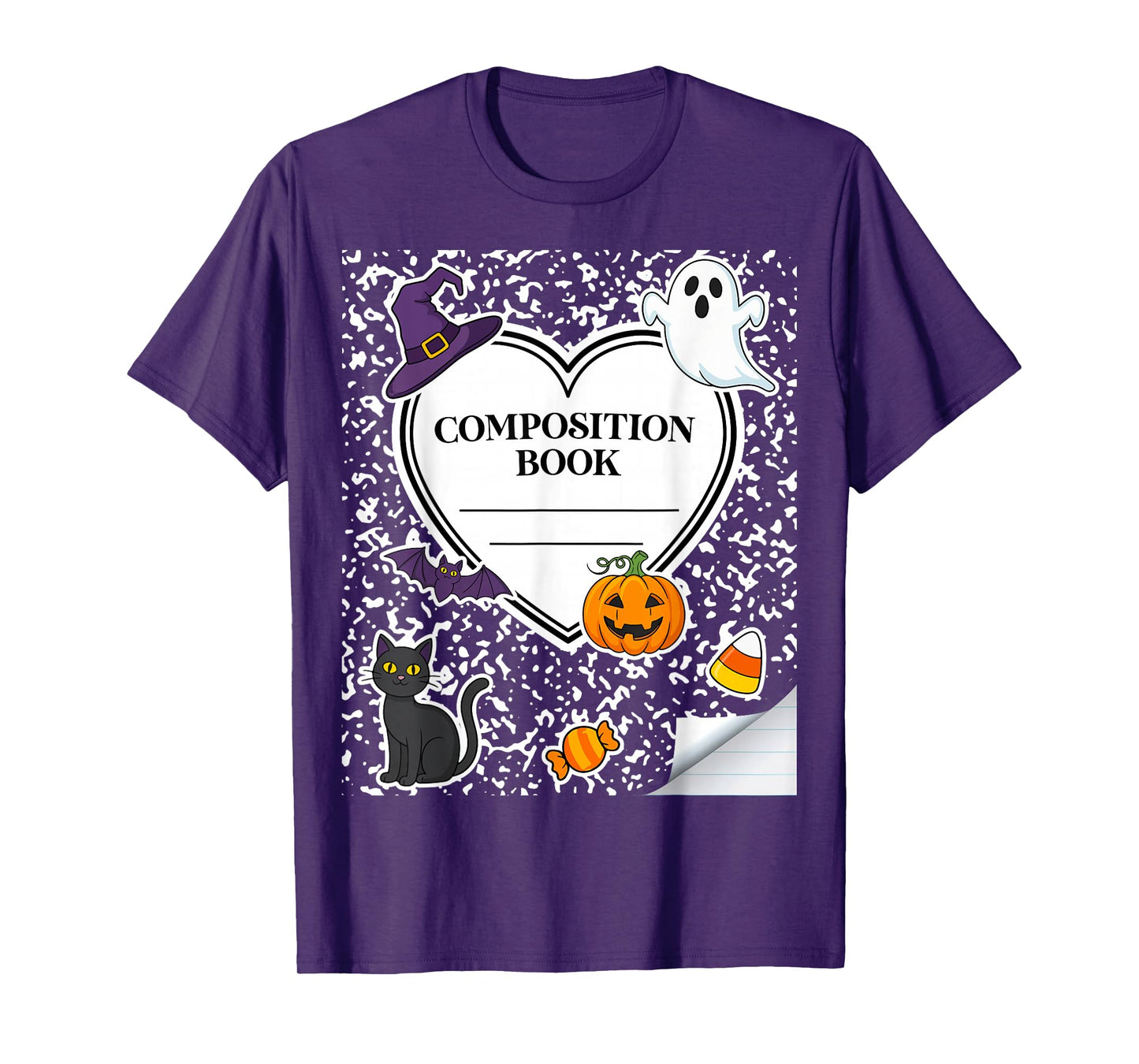 Composition Notebook Costume Matching Group Halloween T-Shirt