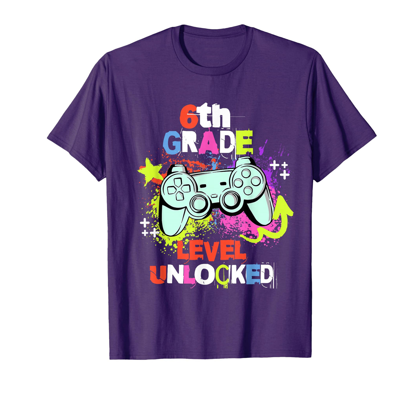 6th Grade Level Unlocked Back to School Gamer Tee for Kids. T-Shirt