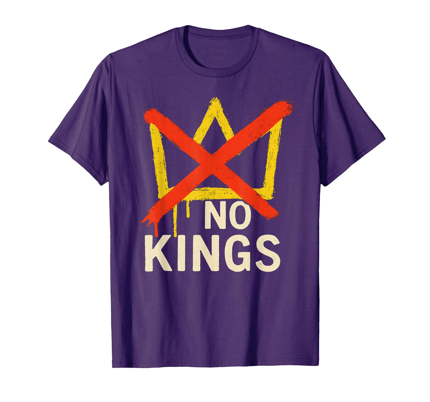 No Kings Protest Sign Defiant Voice Men Women Retro No Kings T-Shirt