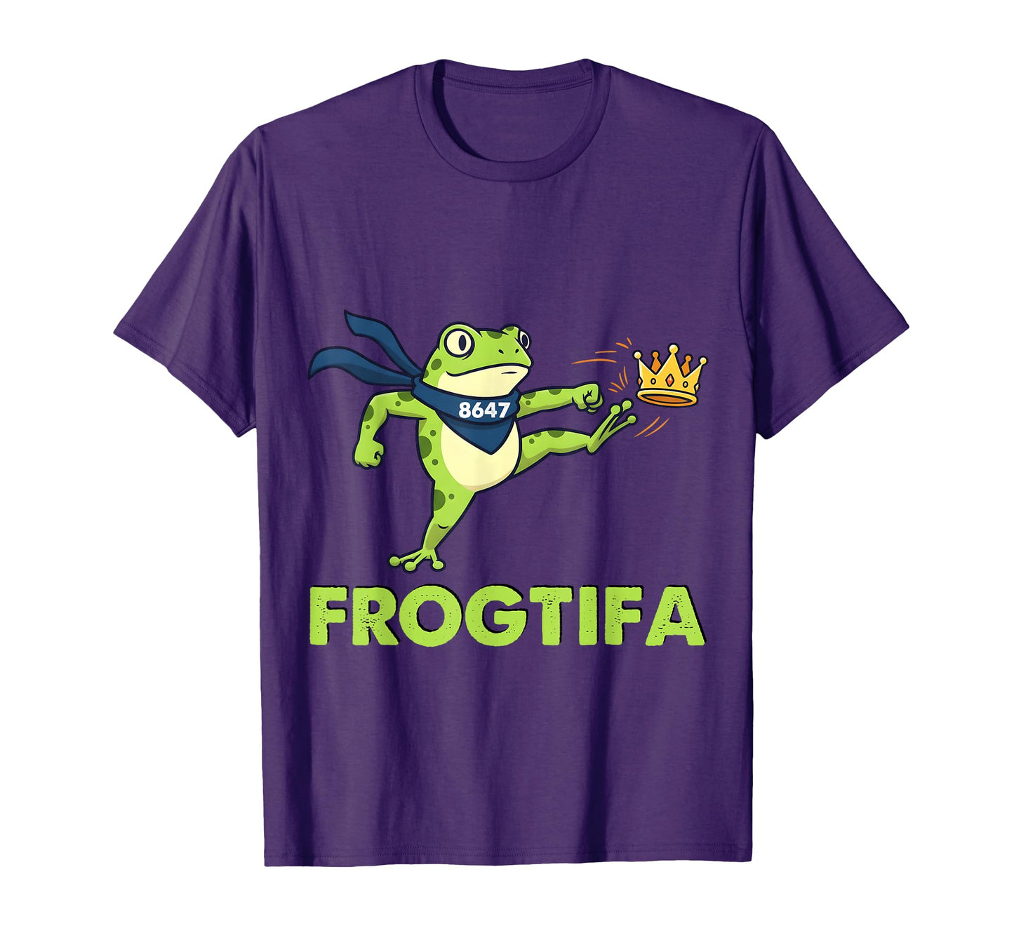 Portland Frog FROGTIFA No Kings Frog 8647 Funny Frog Crown T-Shirt