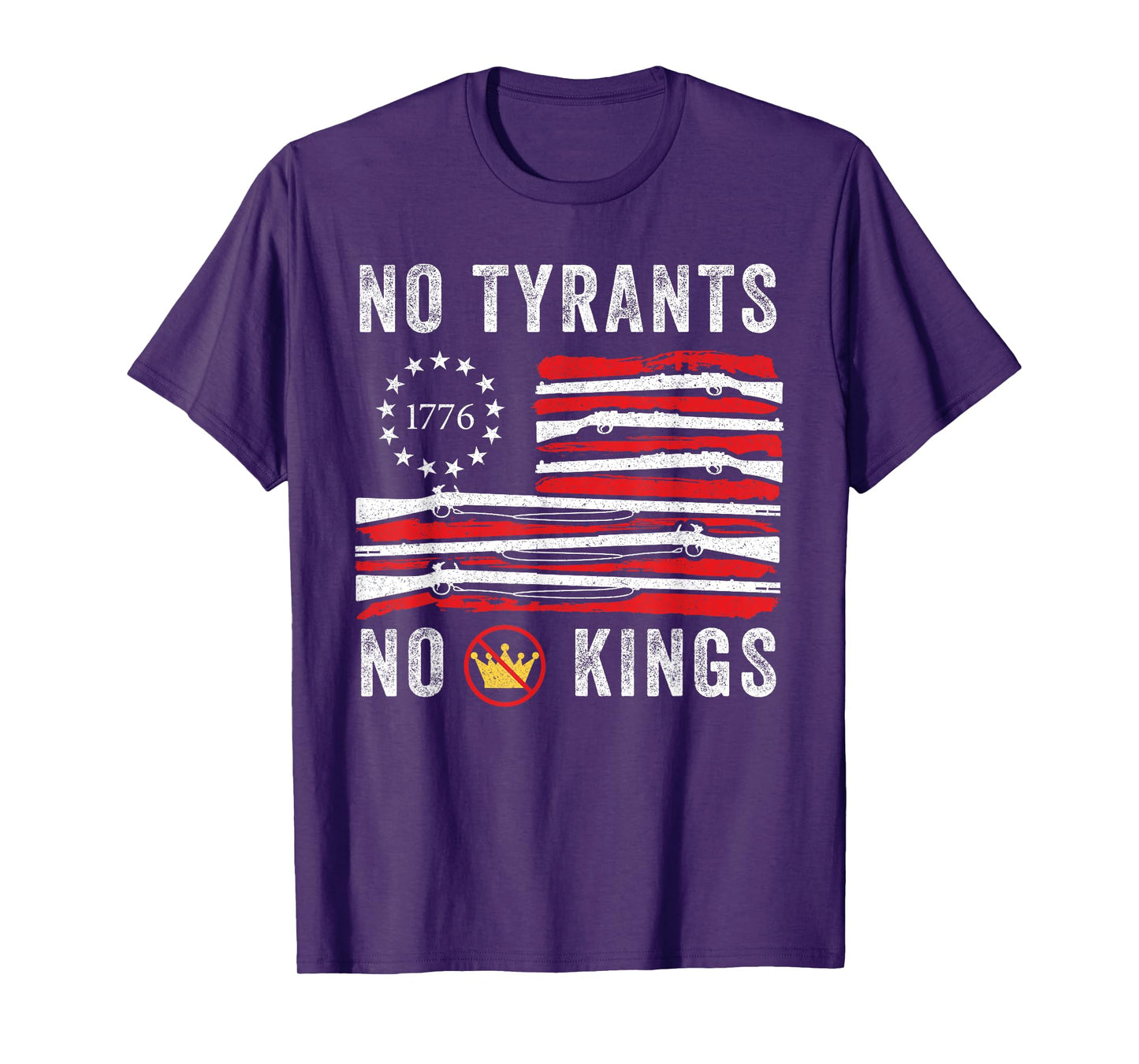 No Tyrants No Kings Liberty 1776 Patriotic T-Shirt