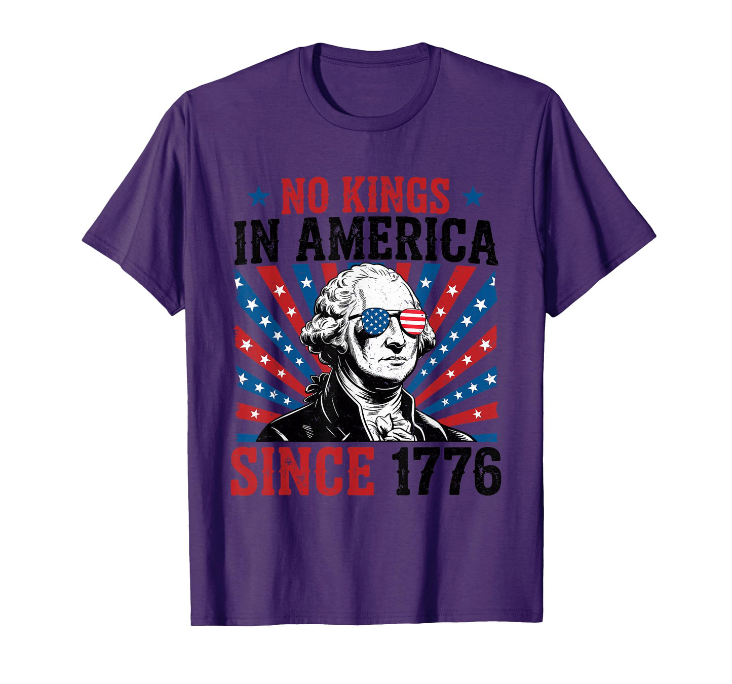 George Washington Protest Sign Democracy No Kings In America T-Shirt