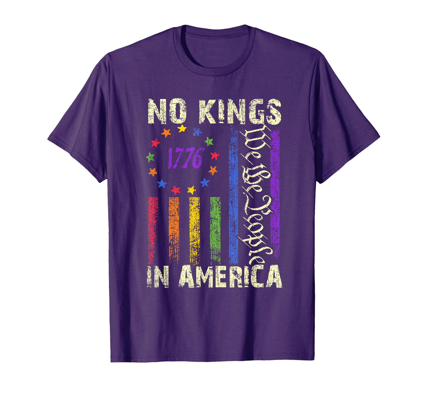 Funny No Kings in America LGBT Retro T-Shirt