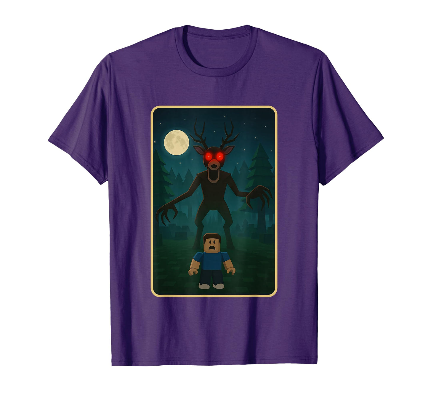 Scary Deer 99 Nights Halloween Gamer in The Forest Kids Meme T-Shirt