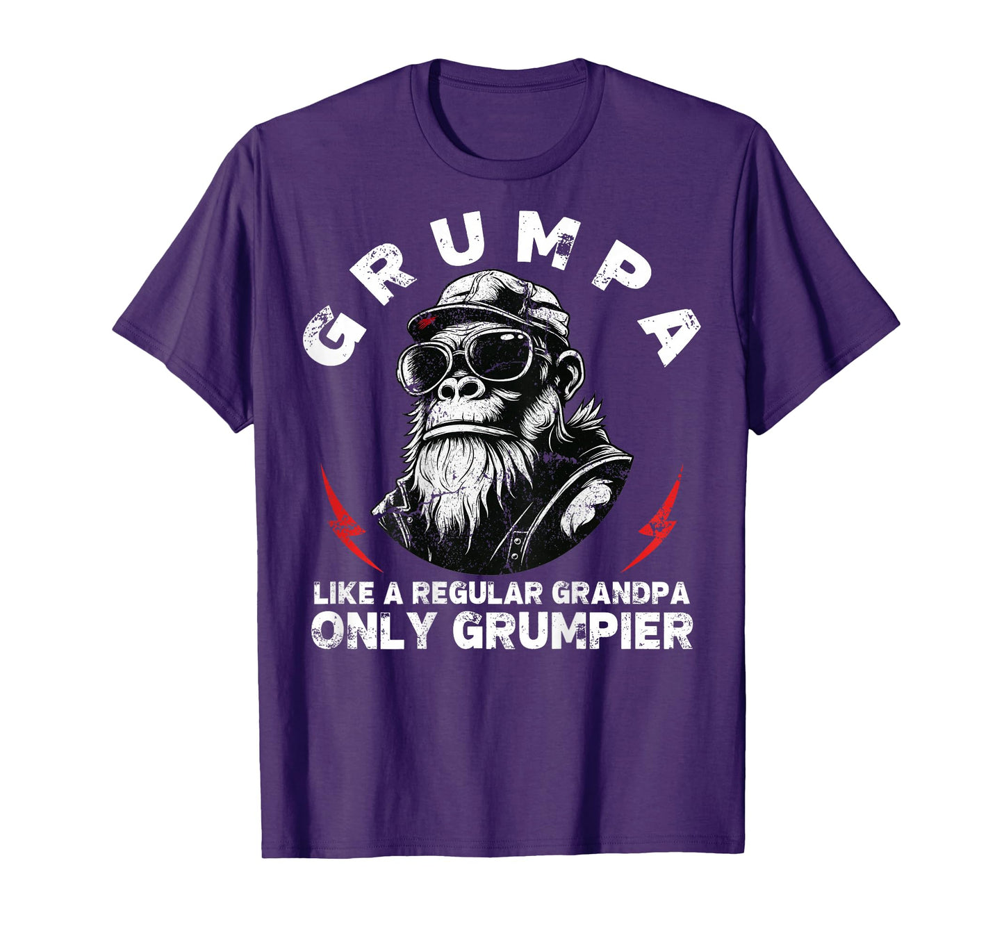 Grumpa Like A Regular Grandpa Only Grumpier Bearded Gorilla T-Shirt