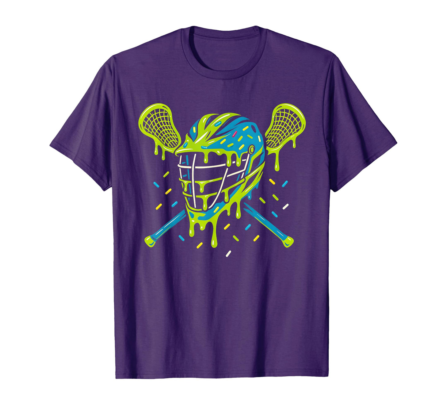 Lacrosse Ice Cream Drip Lax Boys Helmet Stick Youth Players T-Shirt