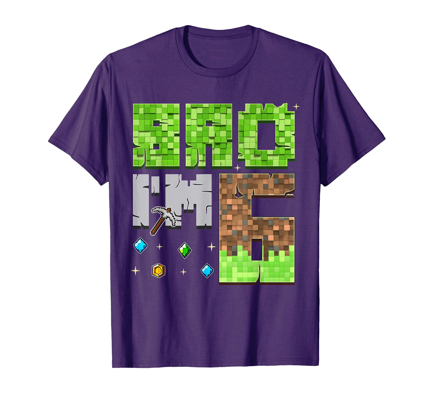 6th Birthday I'm 6 Year Old Gamer Pixel Birthday Boys Kids T-Shirt