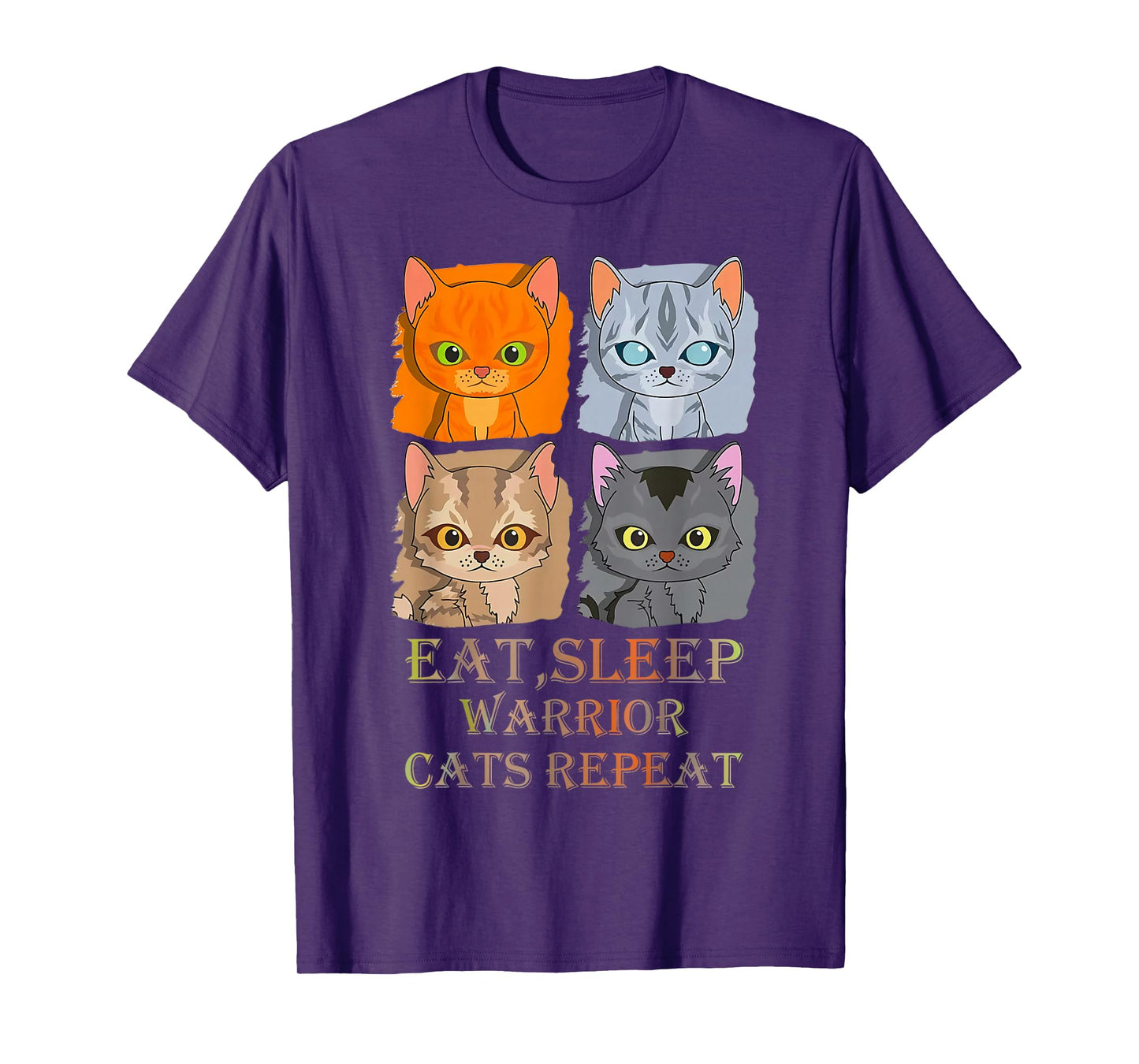 Eat Sleep Warrior Cats Repeat T-Shirt