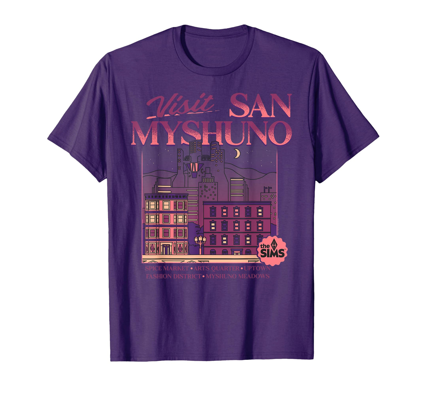 The Sims Visit San Myshuno City Living Video Game T-Shirt