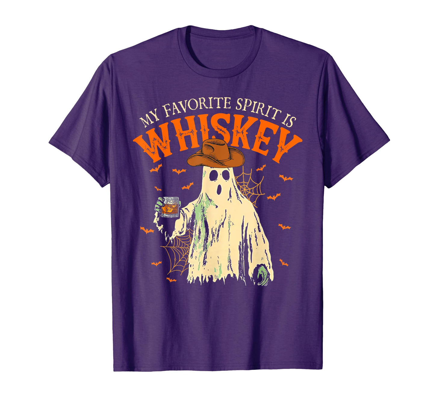 My Favorite Spirit is Whiskey Halloween Cowboy Ghosts T-Shirt