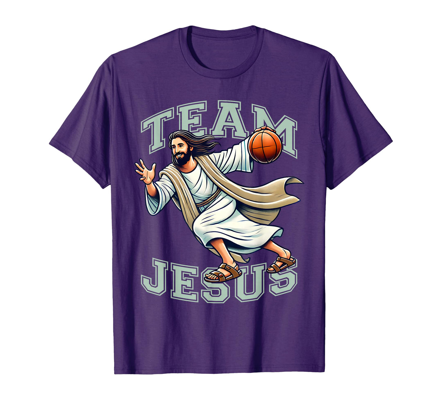 Team Jesus Basketball Tee Christ Playing Basketball Sport T-Shirt