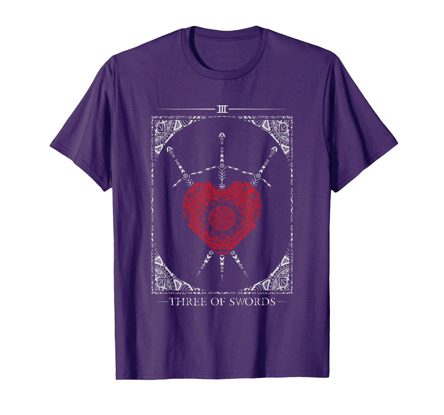 Vintage - 3 Of Swords Tarot Card T-Shirt