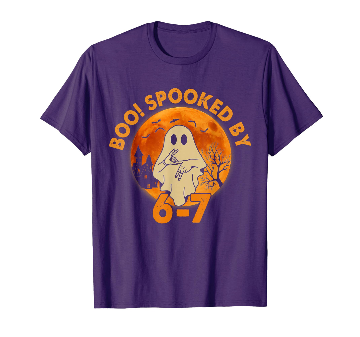 Boo Spooked by 67 Halloween Ghost Six Seven Meme Trending T-Shirt