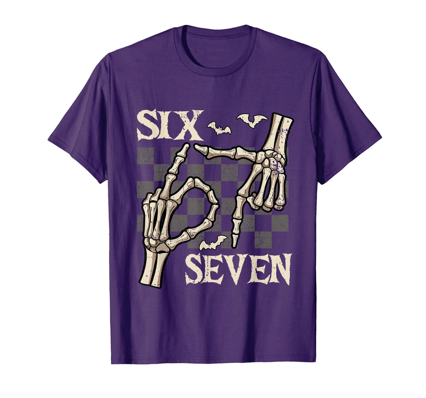 Funny 67 Meme Skeleton Hand 6 7 Halloween Shirts Six Seven T-Shirt