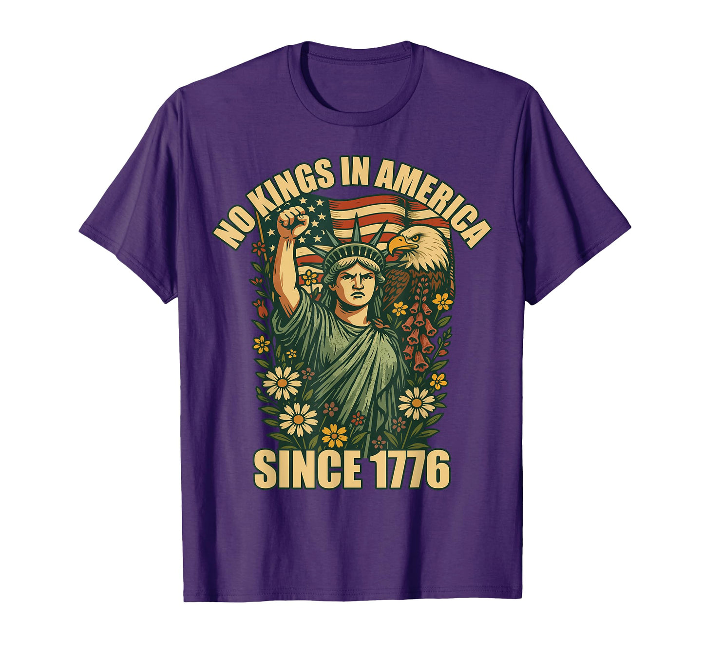 No Kings In America Statue Of Liberty justice For Immigrants T-Shirt