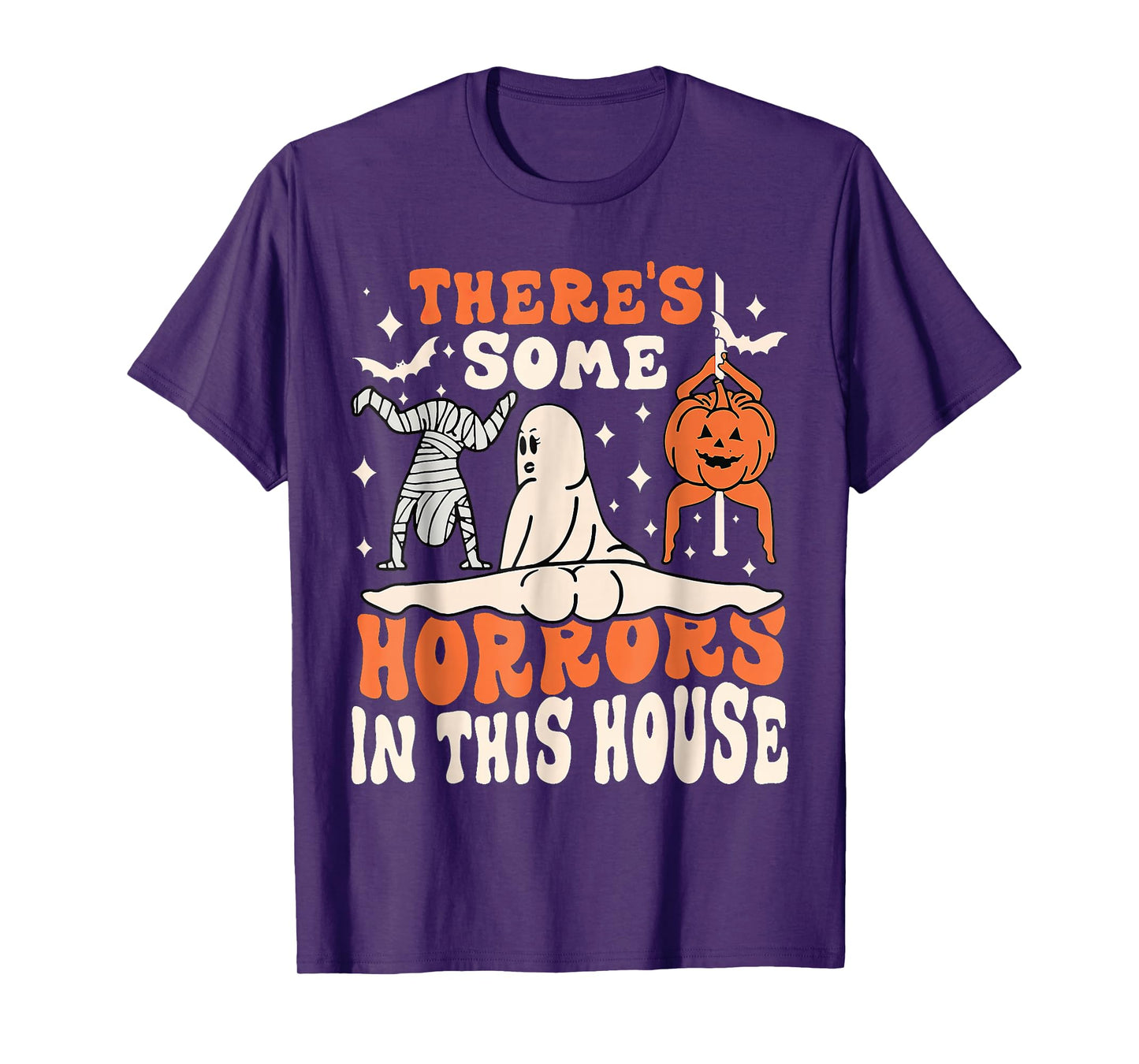 There's Some Horrors in This House Ghost Pumpkin Halloween T-Shirt