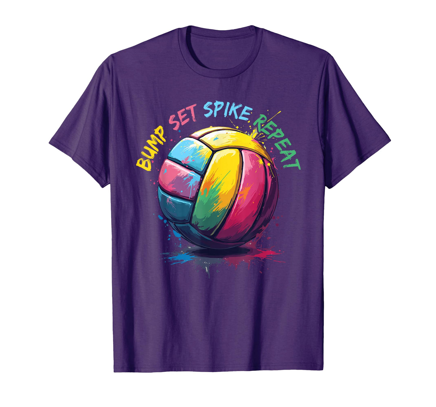 Volleyball For Girls & Women, Bump Set Spike Repeat T-Shirt