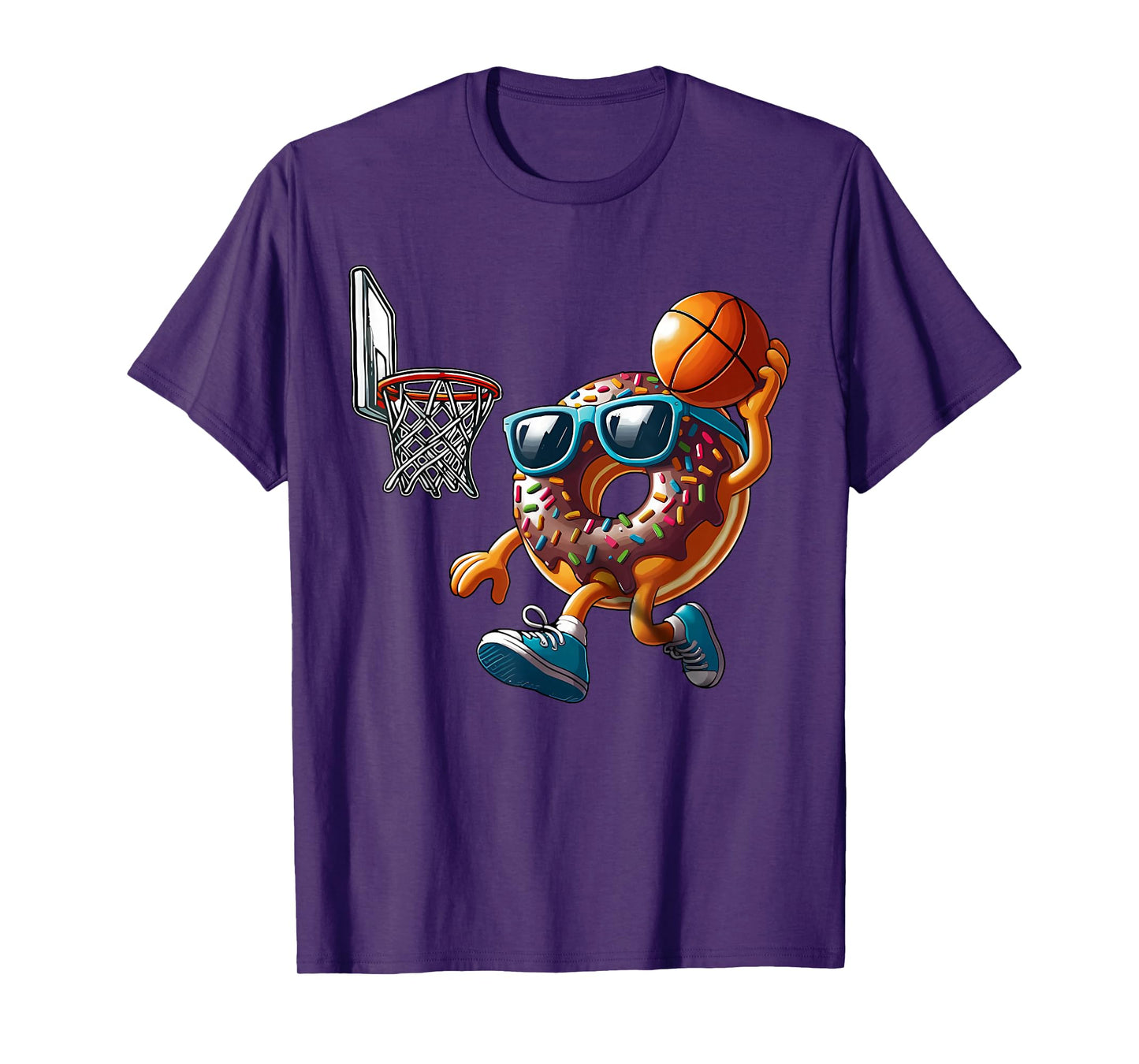 Dunking Donut Hole Food Champ Basketball Game Sport Player T-Shirt