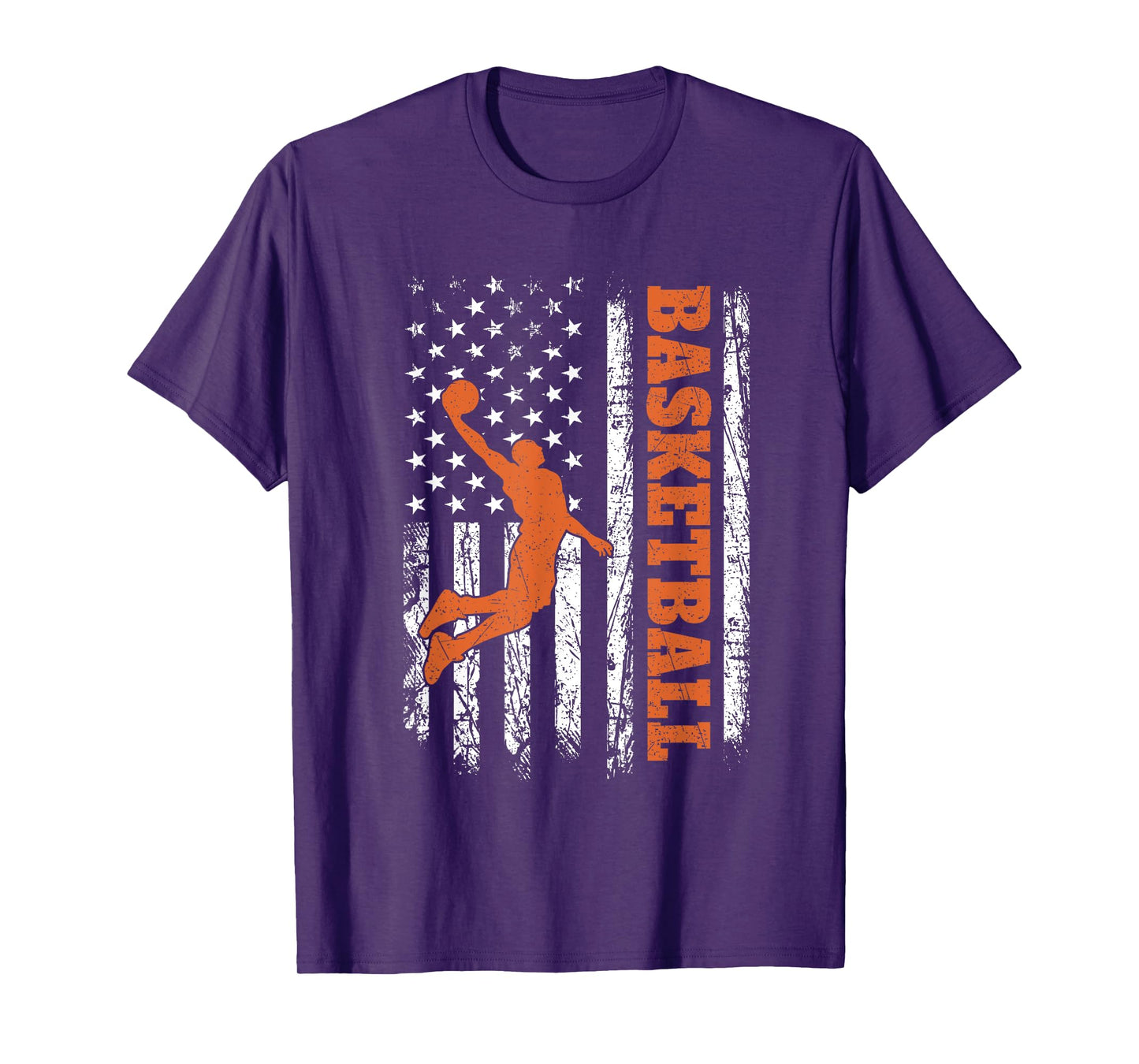 Patriotic Basketball Player US Flag Basketball Coach T-Shirt