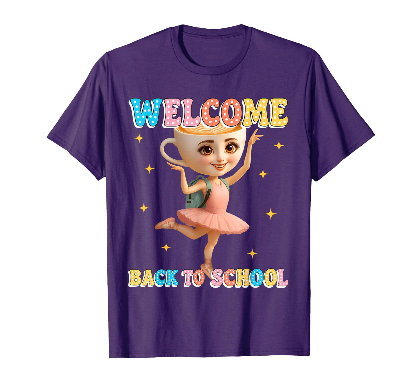 Ballerina Cappuccina Italian Brainrot Welcome Back To School T-Shirt