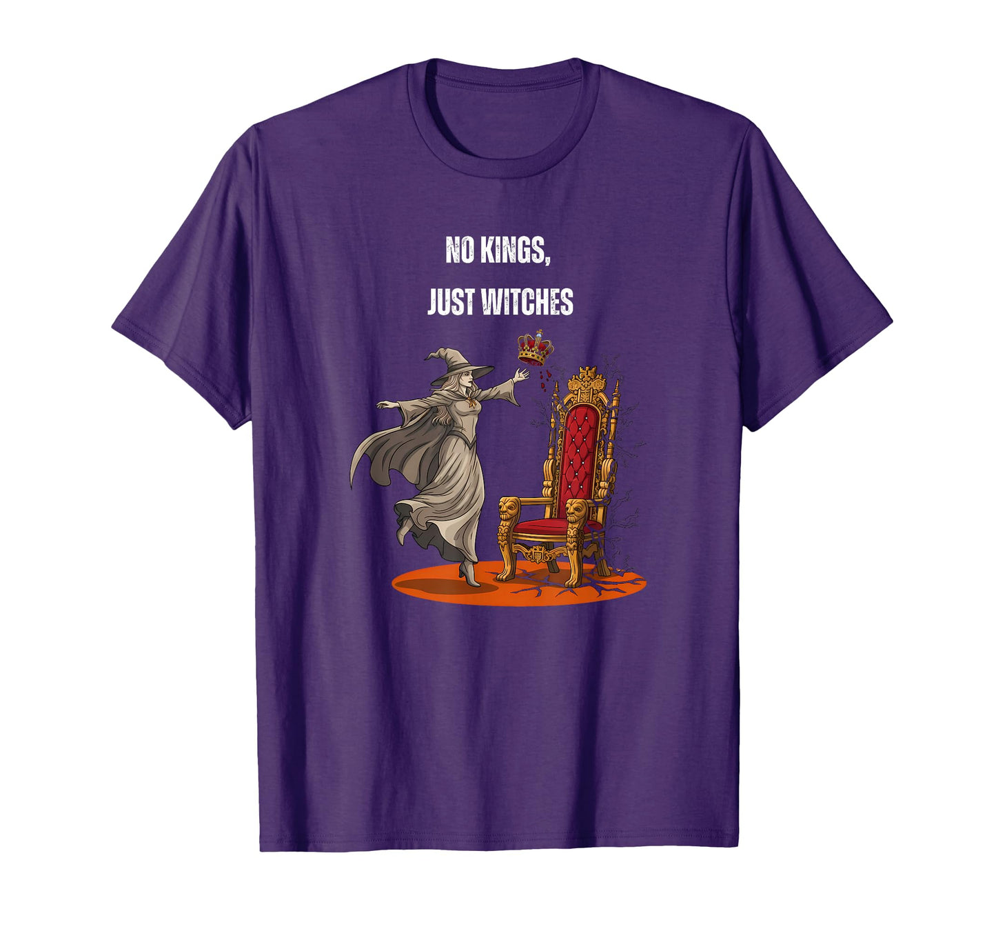 No Kings Just Witches Funny Witchcore Halloween Art Sweatshi T-Shirt