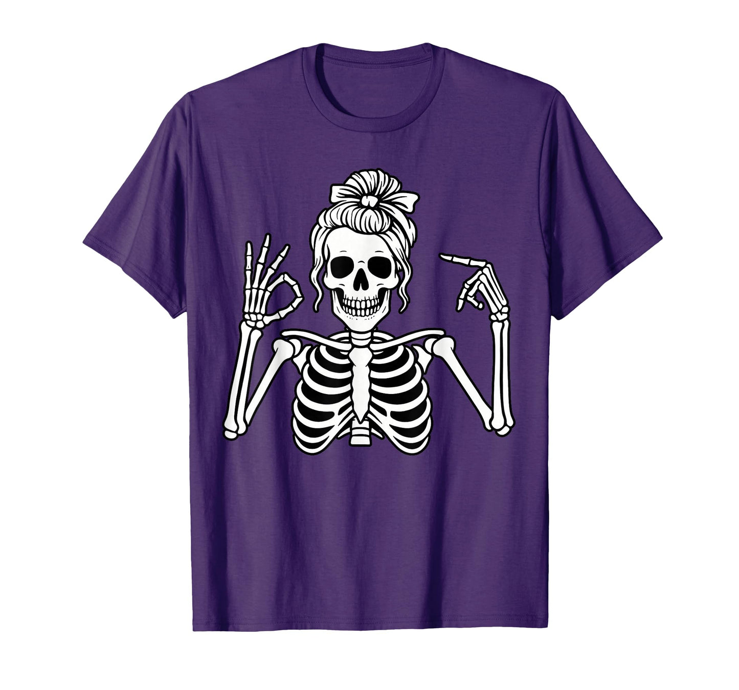 67 Meme Skeleton Hand 6 7 Halloween Six Seven Funny Teens T-Shirt