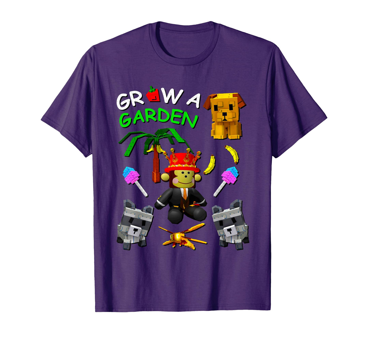 Grow A Garden Gamer Candy Blossom Fruit Palm Monkey Pet T-Shirt