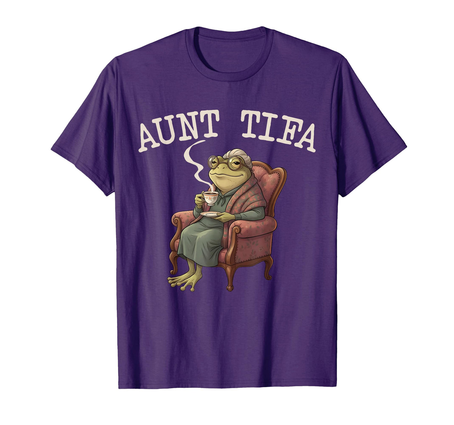 Aunt TIFA Frog Funny Graphic Men Women T-Shirt