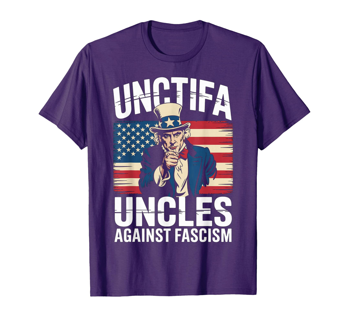 Unctifa Uncle Against Fascism Flag Resist No Kings 50501 T-Shirt